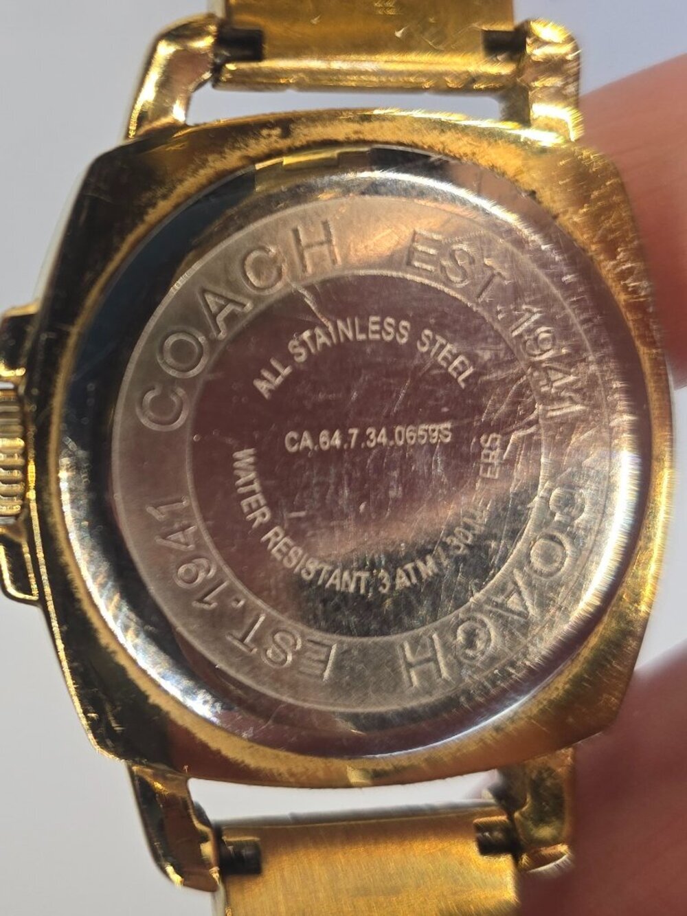 Coach Women's Boyfriend Watch - Gold-tone, Analog, Crystal-Embellished - Picture 4 of 7
